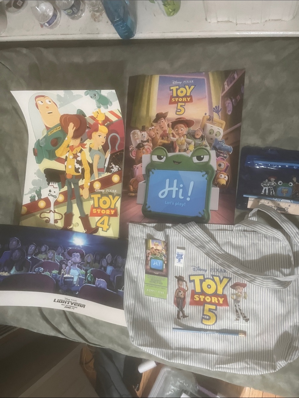 Toy Story 5 Bundle Tote, Ticket, Pencil case, ruler, button Movie posters 6/26 - Picture 2 of 12